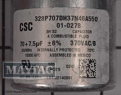 Dual Run Capacitor 01-0278 Alternate Product View
