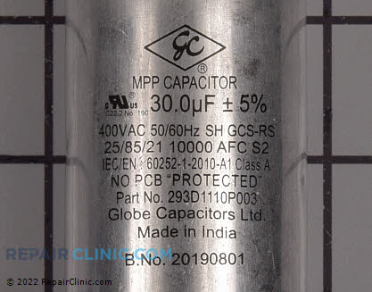 Capacitor WP20X20915 Alternate Product View
