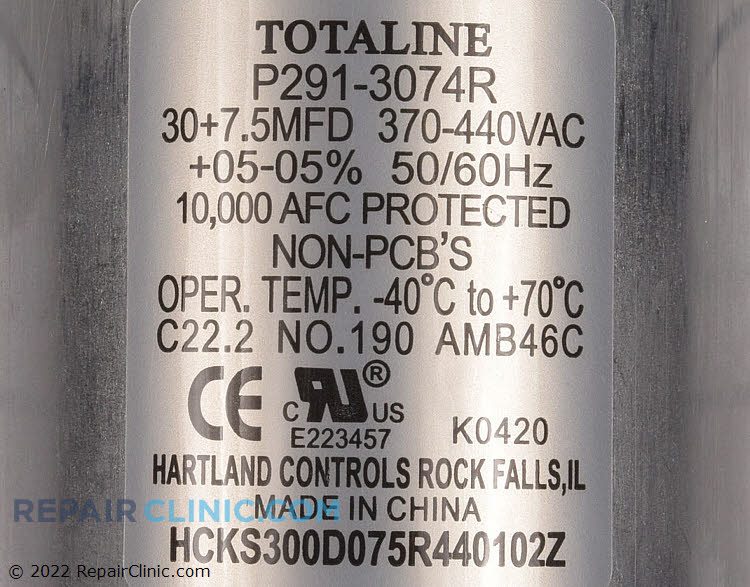 Dual Run Capacitor P291-3074R Alternate Product View