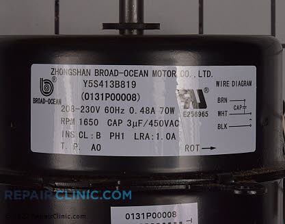 Condenser Fan Motor 0131P00008SPK Alternate Product View
