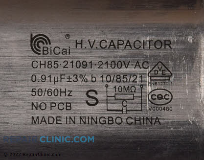 High Voltage Capacitor WB27X26368 Alternate Product View