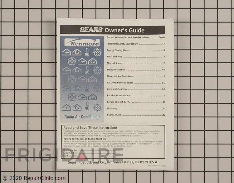 Owner's Manual 309000811 Alternate Product View