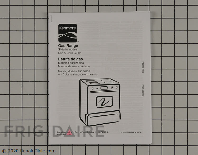318205855 Kenmore Range/Stove/Oven Manual