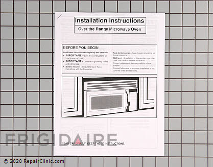 Installation Instructions 316488501 Alternate Product View