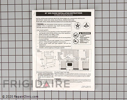 Installation Instructions 316259304 Alternate Product View