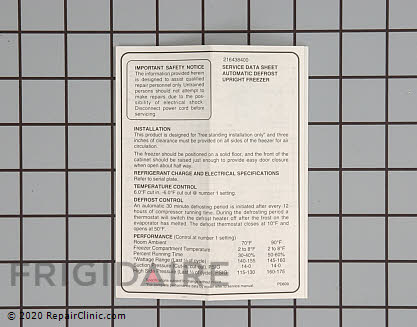 Tech Sheet 216438400 Alternate Product View