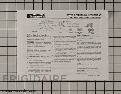 Installation Instructions 134914700 Alternate Product View