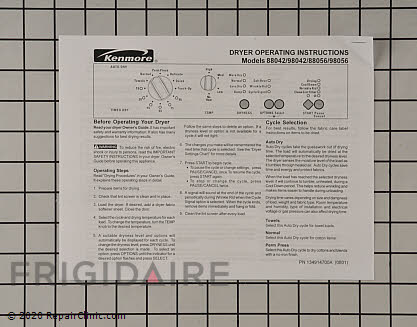 Installation Instructions 134914700 Alternate Product View