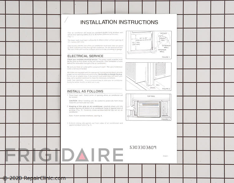 5303303809 Installation Instructions