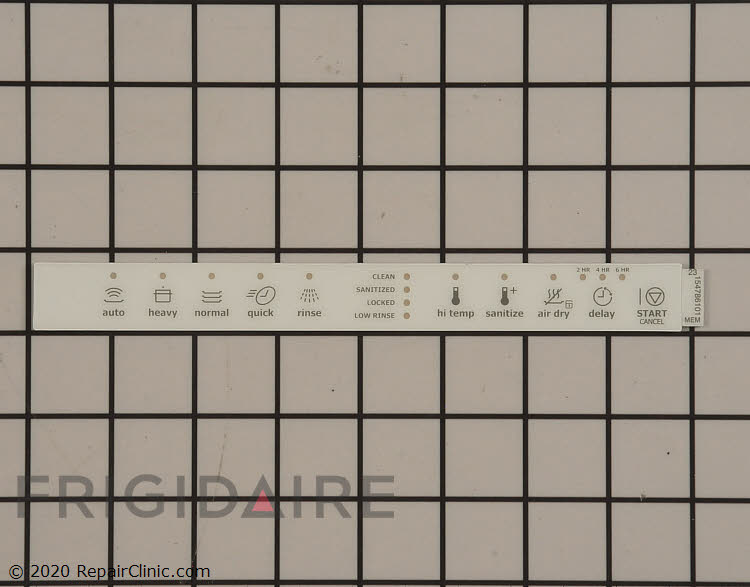 154786101 Electrolux Dishwasher Overlay