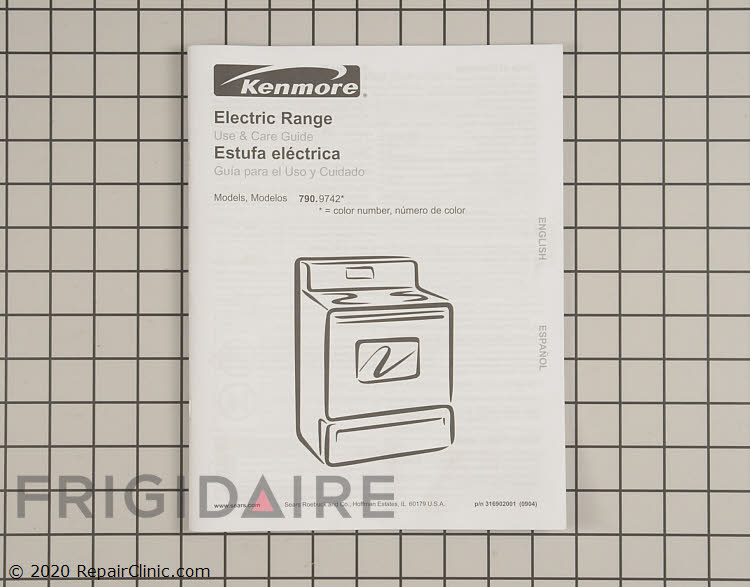 316902001 Kenmore Range/Stove/Oven Manual
