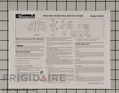 Installation Instructions 134437000 Alternate Product View