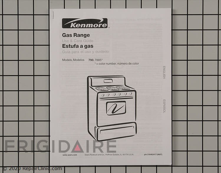 316462417 Kenmore Range/Stove/Oven Manual