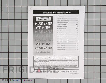 Installation Instructions 134199600 Alternate Product View