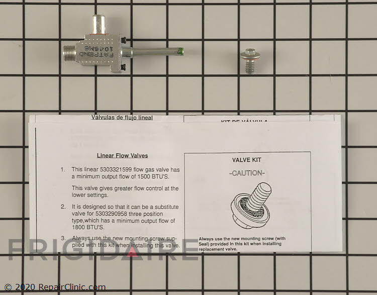 5303935305 Surface Burner Valve