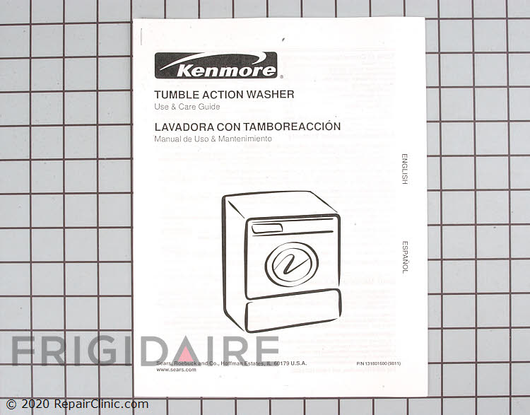 131801600 Kenmore Washing Machine Manual