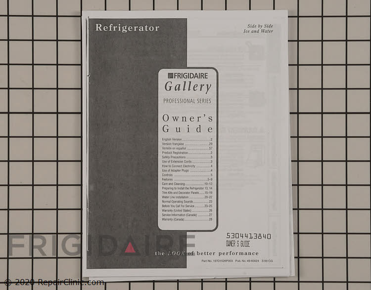 5304413840 Owner's Manual