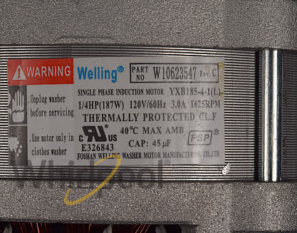 Drive Motor W10890624 Alternate Product View