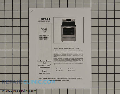 Parts Catalog 5995635306 Alternate Product View