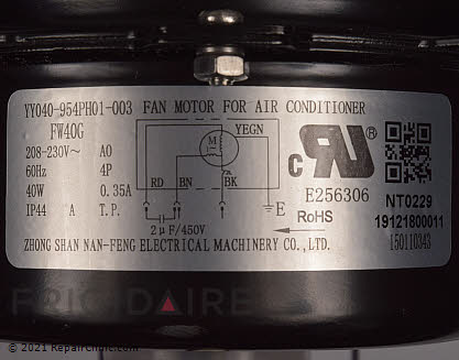 Fan Motor 5304483984 Alternate Product View