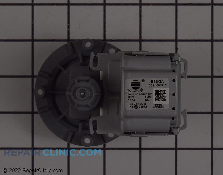 Samsung DC31-00181C B15-3A 120V 60Hz Washing Machine Circulation Drain Pump Samsung DC31-00181C B15-3A 120V 60Hz Washing Machine Circulation Drain Pump