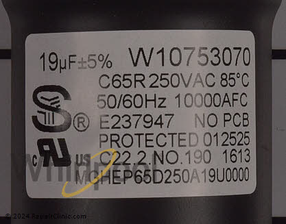 Capacitor W11662065 Alternate Product View