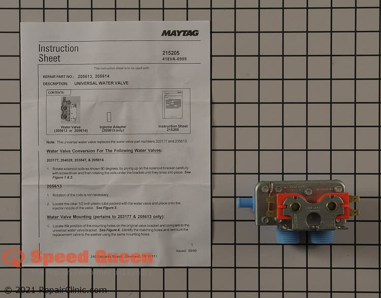 Water Inlet Valve 205613 Alternate Product View