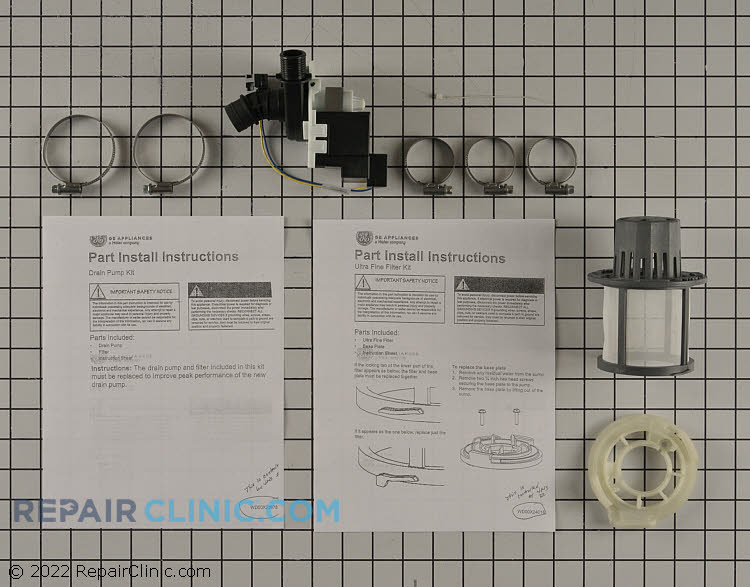ge dishwasher drain pump kit wd19x25187