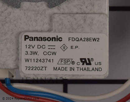 Evaporator Fan Motor W11396715 Alternate Product View