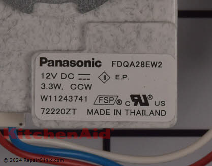 Evaporator Fan Motor W11396715 Alternate Product View