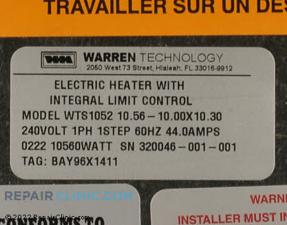 Heating Element HTR02145 Alternate Product View