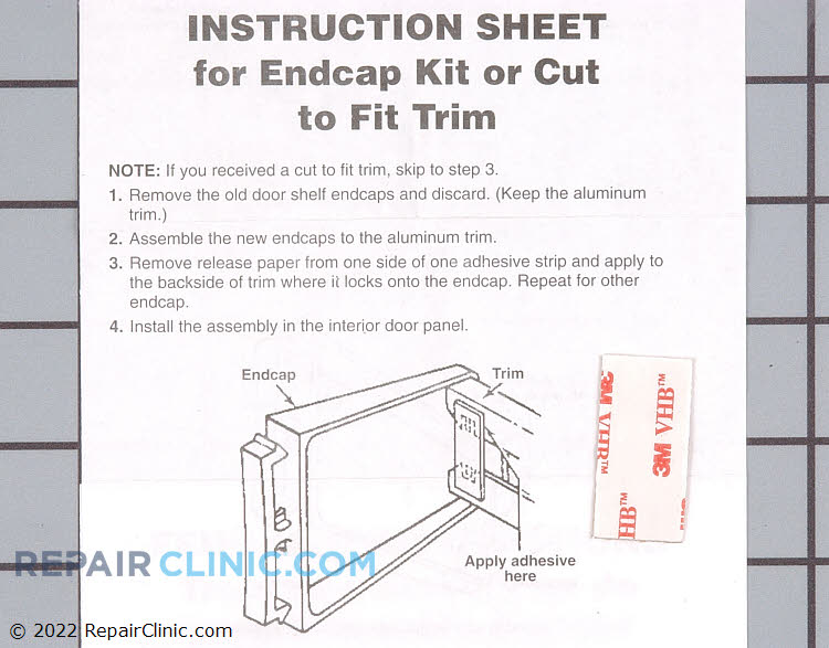 Shelf Retainer Bar Support 4386917 Alternate Product View