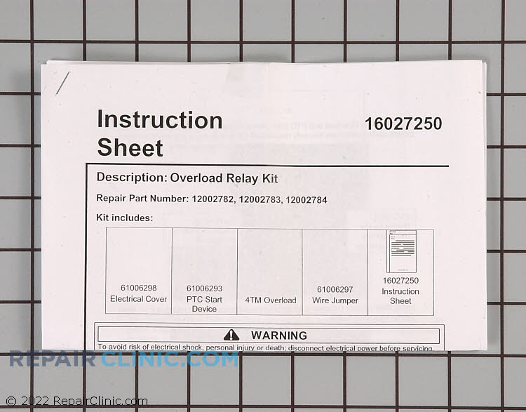 Refrigerator Relay and Overload Kit 12002782 Fast Shipping Repair