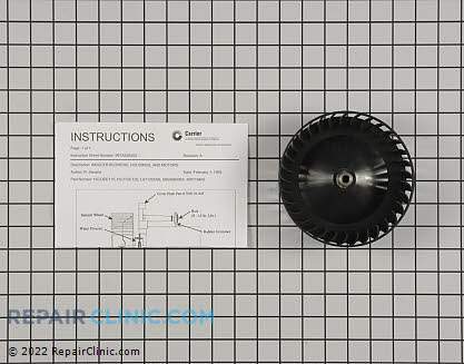 Draft Inducer Blower Wheel LA11ZD058 Alternate Product View