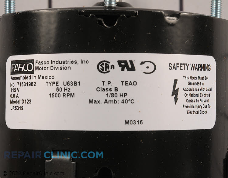 Fan Motor D123 Alternate Product View