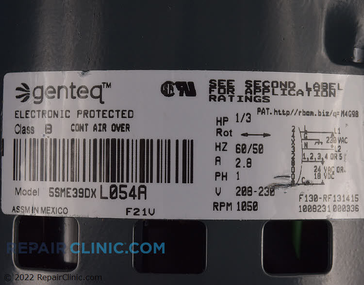 Air Handler Blower Motor MOT12293 Fast Shipping Repair Clinic