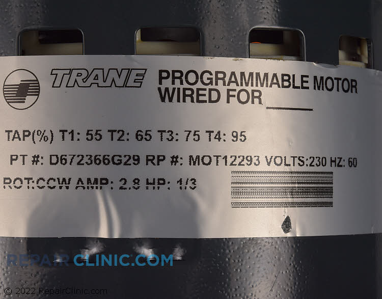 Air Handler Blower Motor MOT12293 Fast Shipping Repair Clinic