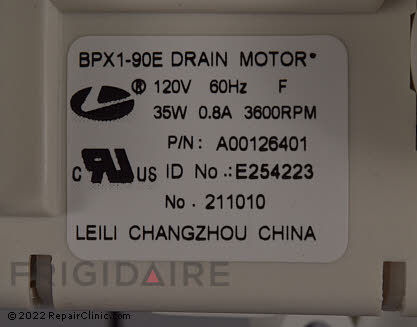 Drain Pump A00126401 Alternate Product View