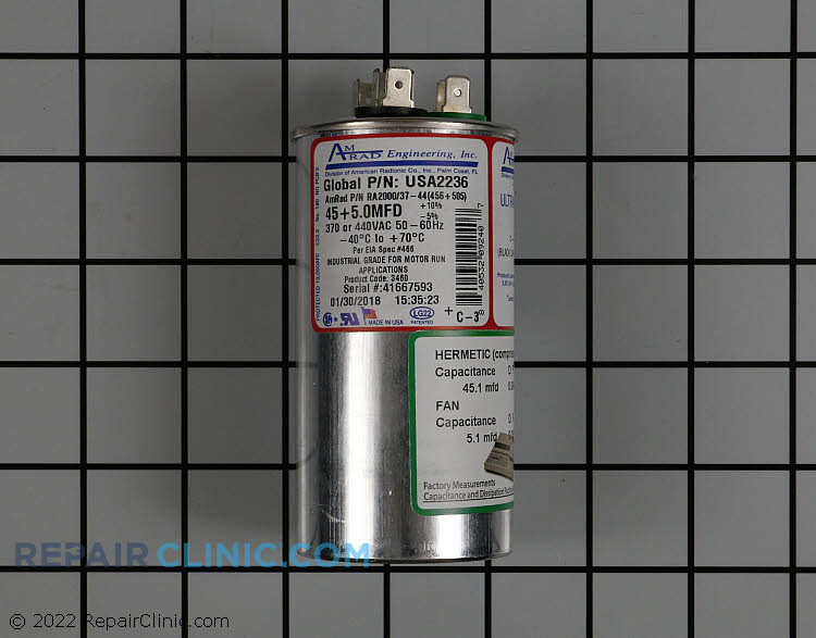 Dual Run Capacitor USA2236 Dual Run Capacitor Repair Clinic