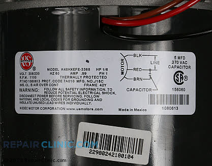 Condenser Fan Motor 1080613 Alternate Product View