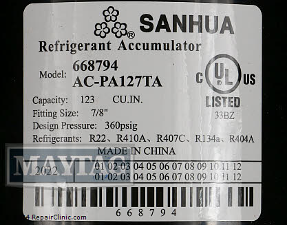Accumulator 668794R Alternate Product View
