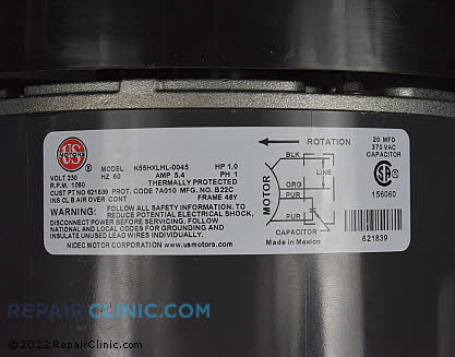 Condenser Fan Motor 621839 Alternate Product View
