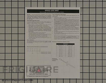 Tech Sheet 316904412 Alternate Product View