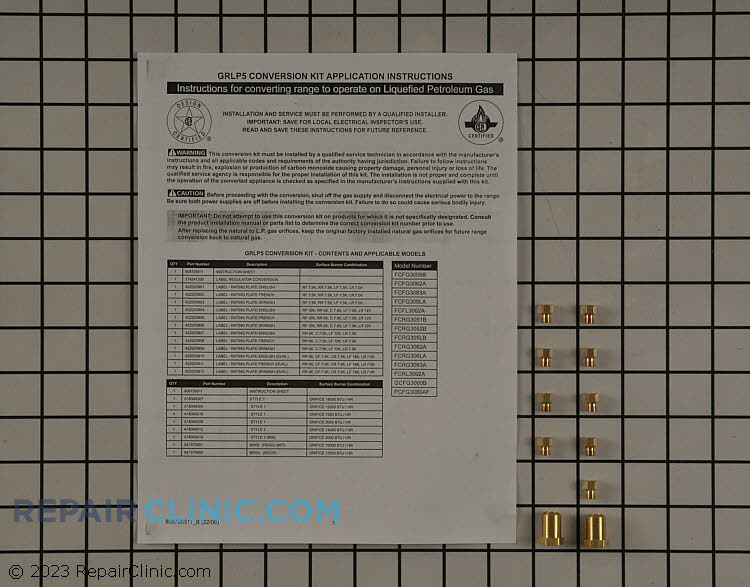 Conversion Kit GRLP5 The Home Depot Repair Parts