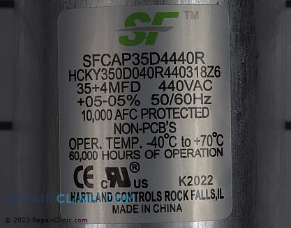Dual Run Capacitor SFCAP35D4440R Alternate Product View