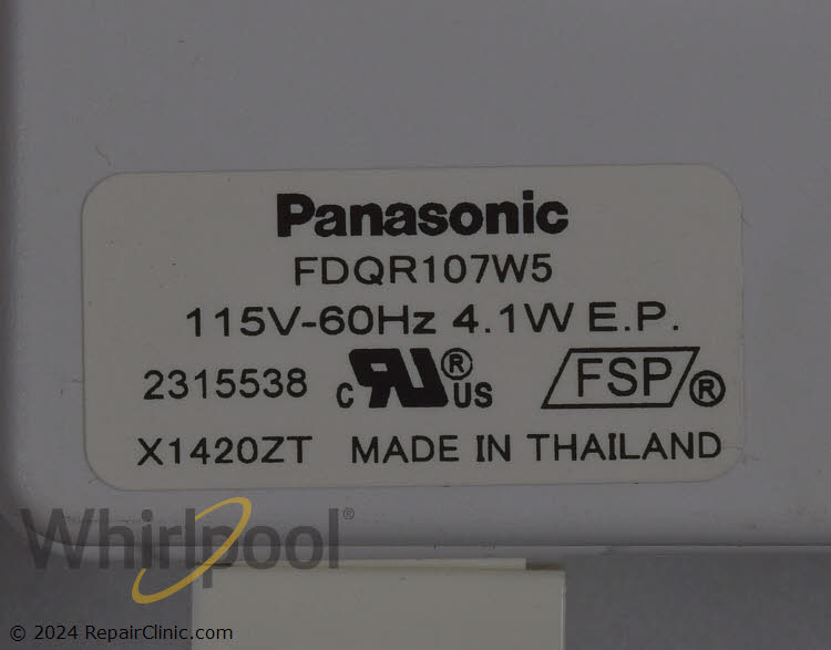 Condenser Fan Motor W10124096 Alternate Product View