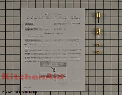 Kitchenaid Conversion Kit Conversion Kit W11581317 | KitchenAid Replacement Parts