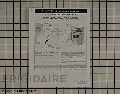 Installation Instructions 318201702 Alternate Product View
