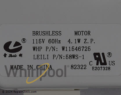Condenser Fan Motor W11563806 Alternate Product View