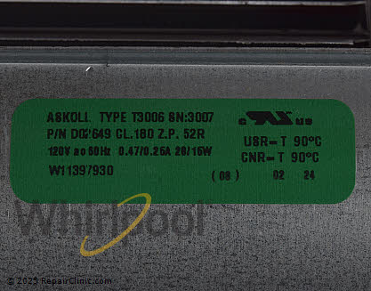 Cooling Fan W11598119 Alternate Product View